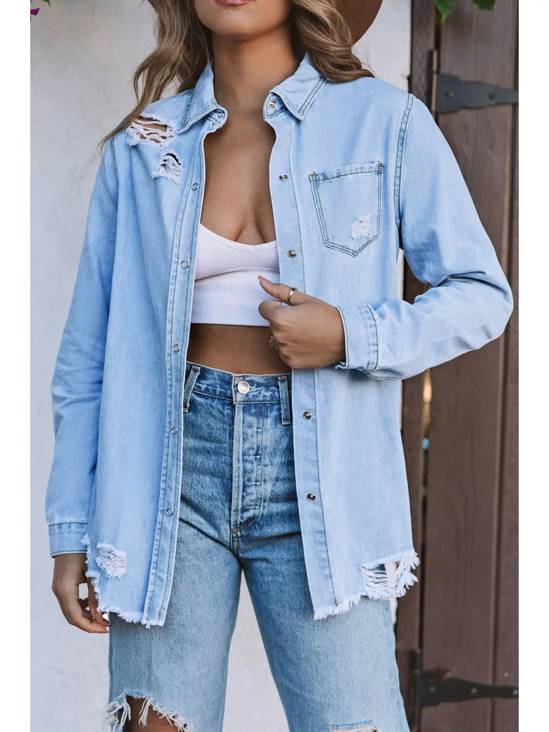 Distressed Denim Jacket