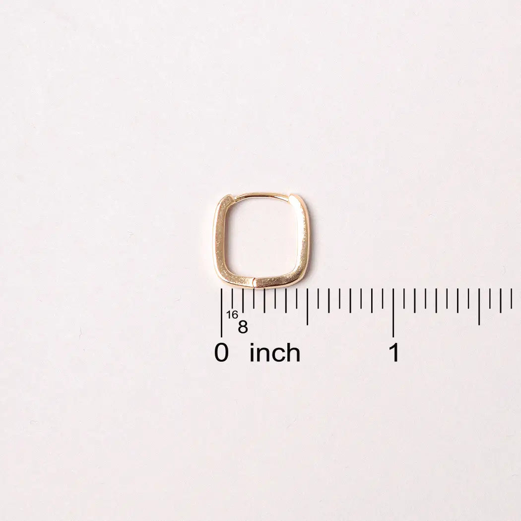 Elizabeth Gold-Dipped Square Hoop Earring