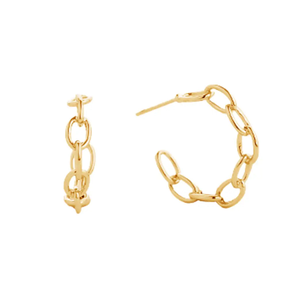 Meeka Gold-Dipped Chain Earrings