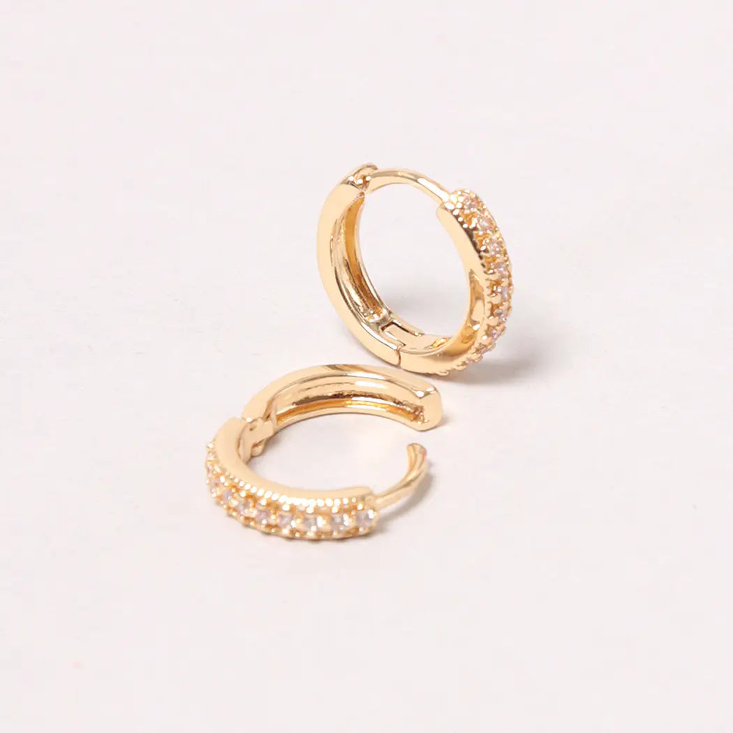 Khalani Paved Hoop Earring