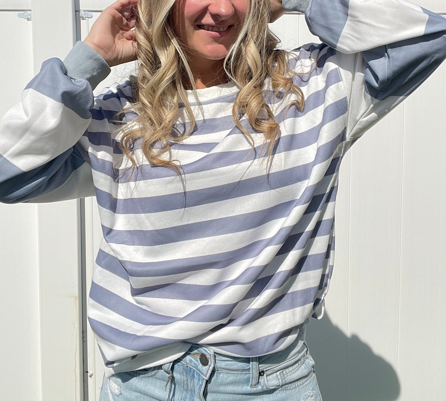 Grace Striped Pullover Sweatshirt