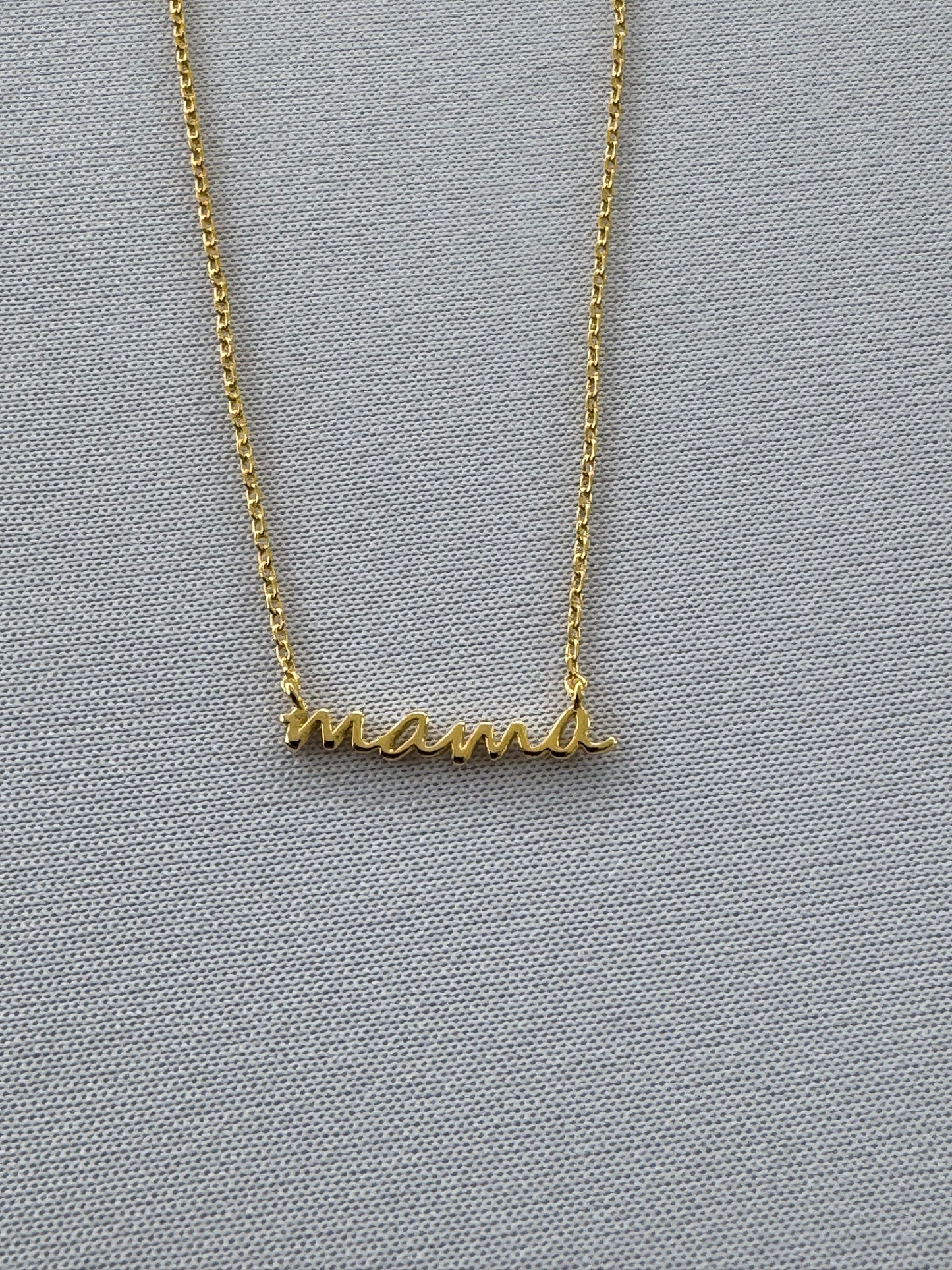 Mama Script Necklace