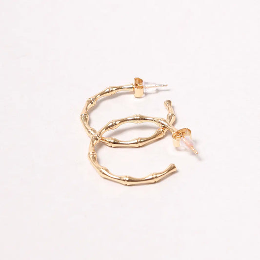 Marie 14K Gold-Dipped Textured Post Earring
