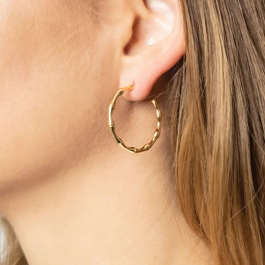 Marie 14K Gold-Dipped Textured Post Earring