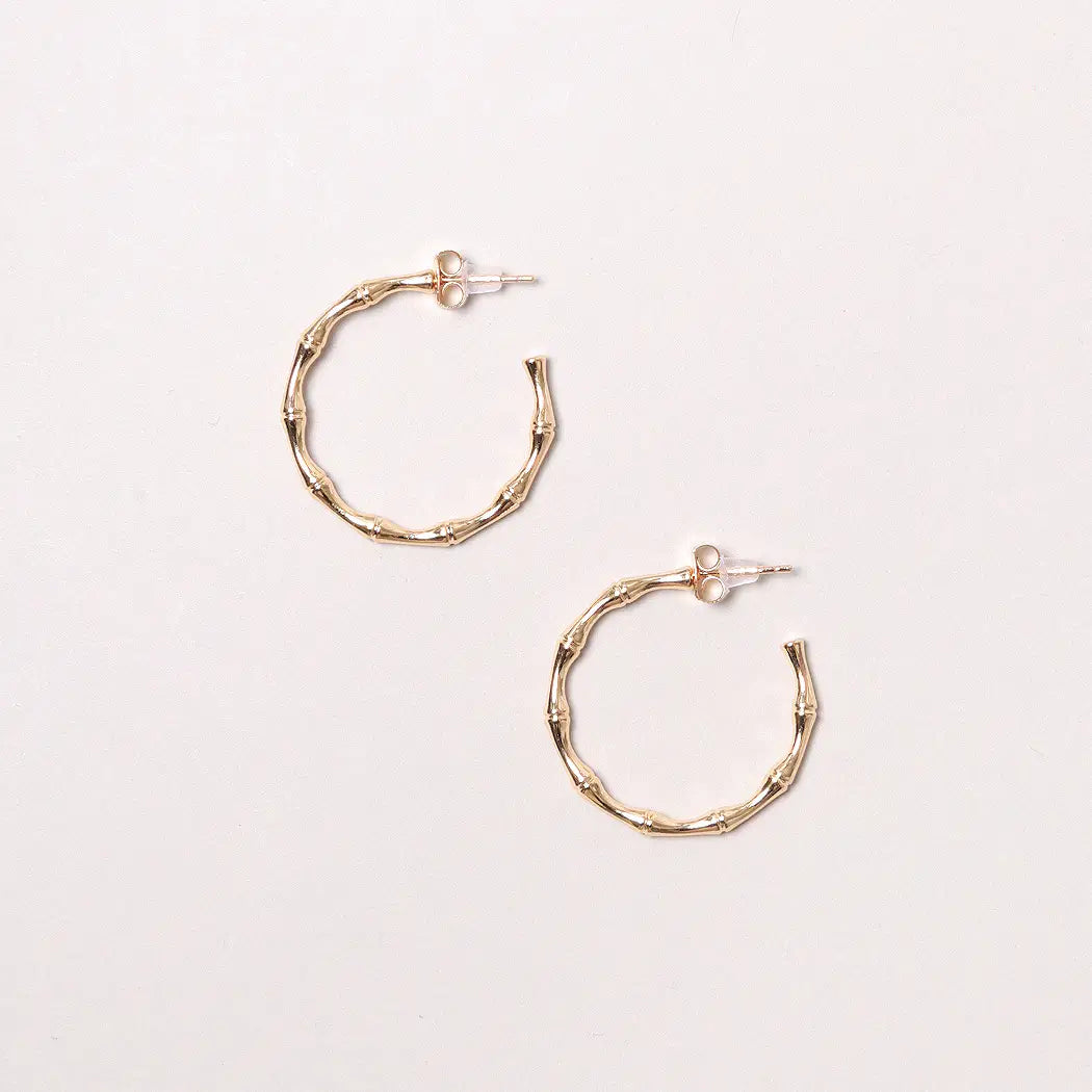 Marie 14K Gold-Dipped Textured Post Earring